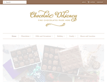 Tablet Screenshot of chocolatedelicacy.com